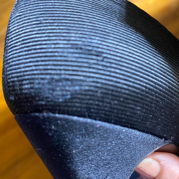 Stuart Weitzman Black Textured Pointed Toe Leather Soles 3.75" Heel Pumps 8.5 M - Picture 6 of 15